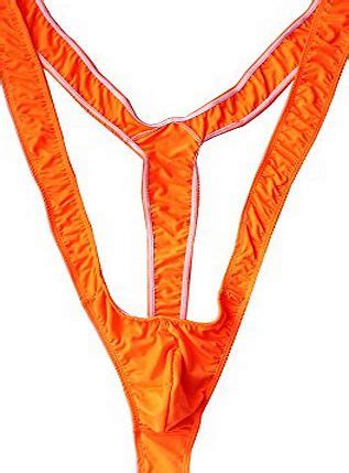 EFE Sexy Borat Mankini Costume Swimsuit Men Bikini Swimwear Thong Underwear G String Orange