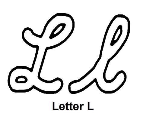 Cursive Alphabet Letter L Coloring Page Download Print Or Color