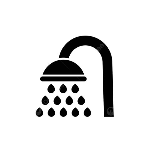 Shower Vector Iconfilled Flat Shower Symbol Design Tag Solid Vector
