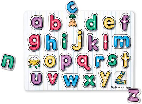 Alphabet Peg Puzzle Lowercase Rhimamory