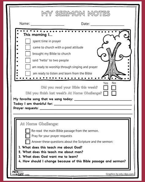 These Free Printable Sermon Notes Pages Include A Sunday Morning