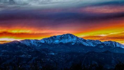 Sunset Pikes Peak Co Colorado Painting Pikes Peak Colorado