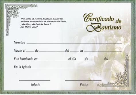 Certificados De Bautismos Cristianos Para Imprimir Gratis Fioricet