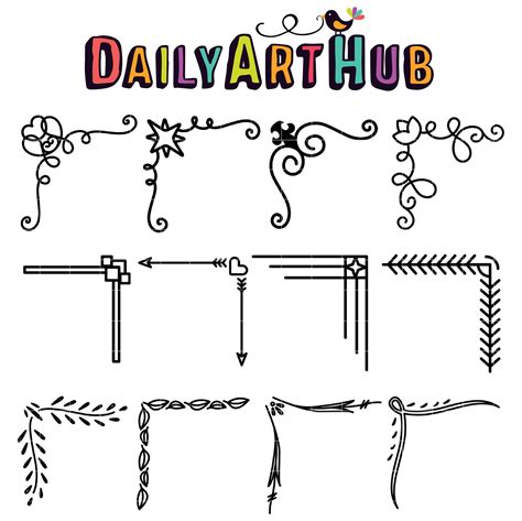 Corner Compilation Clip Art Set - Daily Art Hub - Free Clip Art Everyday | Free clip art, Clip 