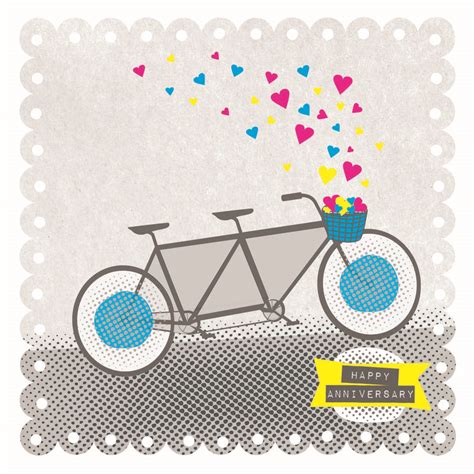 Physical bike sharing initiative, called citibike, Anniversary Bike Card By Allihopa | notonthehighstreet.com