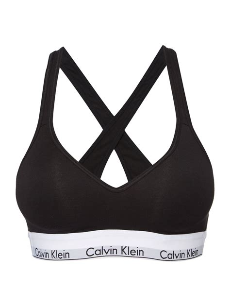 Calvin Klein Modern Cotton Bralette Lightly Lined In Black Lyst