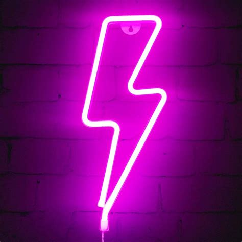 Led Lightning Bolt Neon Signs Protecu Usb Battery Operated Neon