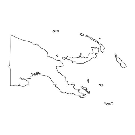 Vector Illustration Of The Map Of Papua New Guinea On White Background