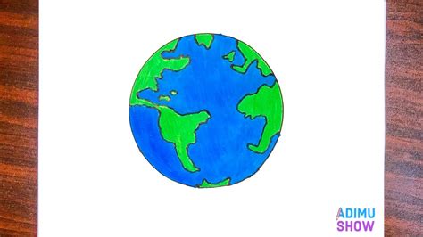 How To Draw Earth Simple And Easy Youtube