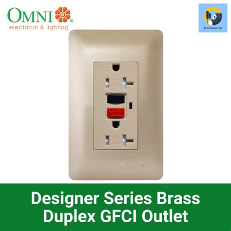 Omni Designer Series Duplex Gfci Outlet Set Brass Dgfci 201b Pk