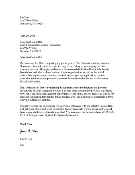Scholarship Cover Letter Help How To Write A Cover Letter For A