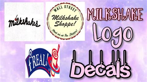 Roblox Bloxburg Milkshake Logo Decal Ids Youtube Bloxburg Decal