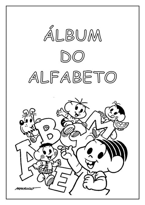 Álbum Do Alfabeto Da Turma Da Mônica Atividades Para Colorir