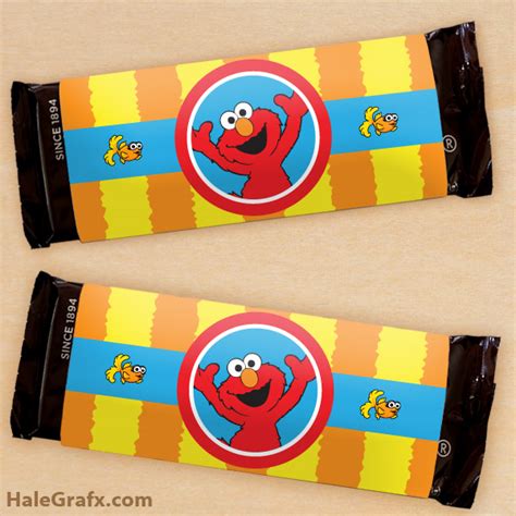 570 x 855 jpeg 59 кб. FREE Printable Sesame Street Elmo Candy Bar Wrappers