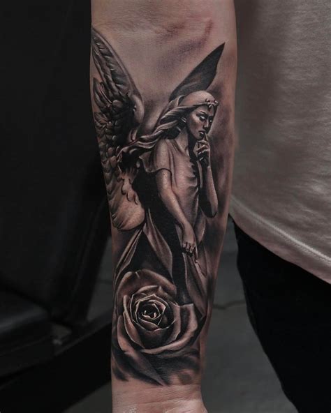 Tattoo angel sleeve tattoo 50 cool designs best angels tattoos 4. 110+ Best Guardian Angel Tattoos - Designs & Meanings (2019)