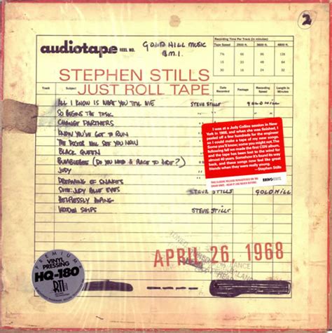 Stephen Stills Just Roll Tape April 26 1968 Us Vinyl Lp Album Lp