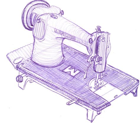 Maquina De Costura Desenho Feito Usando Como Modelo Um Enf Flickr