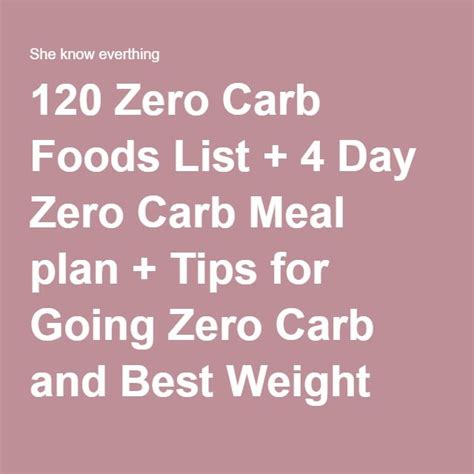 120 Zero Carb Foods List 4 Day Zero Carb Meal Plan Tips For Going 34450