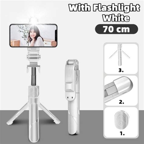 Kaufe Stativ Bluetooth ausziehbarer Selfie Stick mit LED Licht für