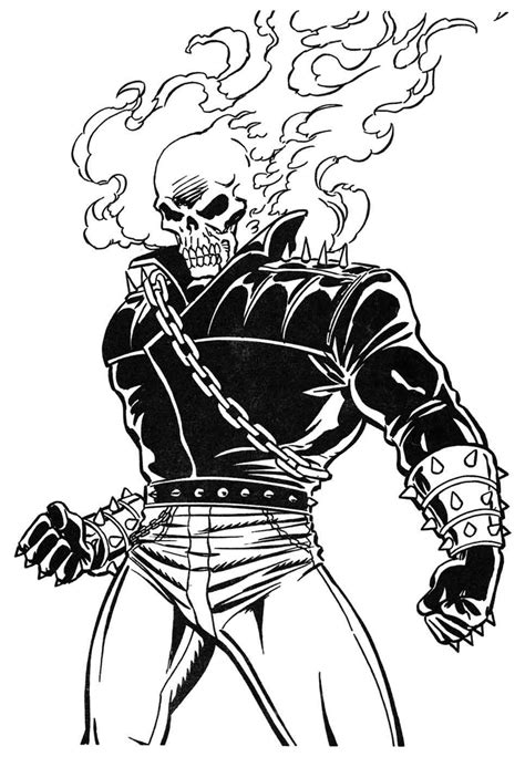 Ghost Rider 2 Coloring Pages