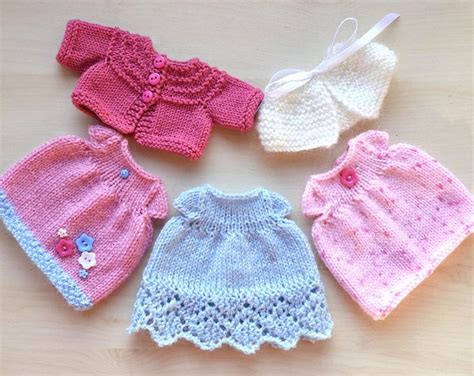 Knitted Doll Clothes Set 12 Inch Knit Doll Outfit For Stuff Etsy