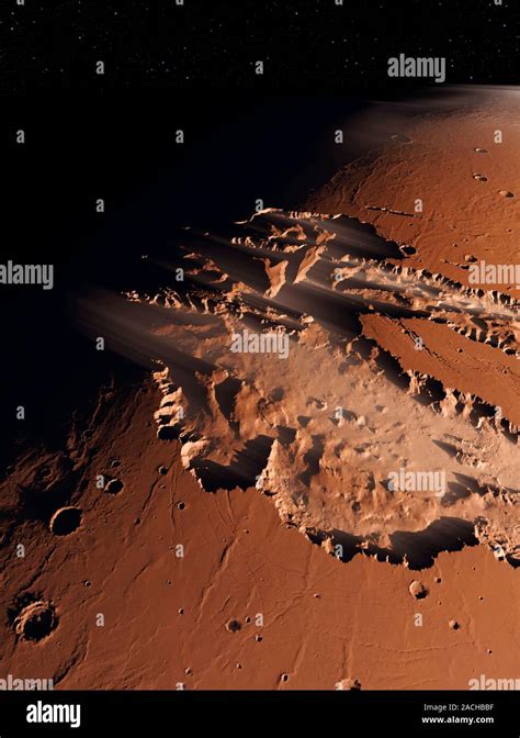 Valles Marineris Artwork Of An View From Space Of Valles Marineris