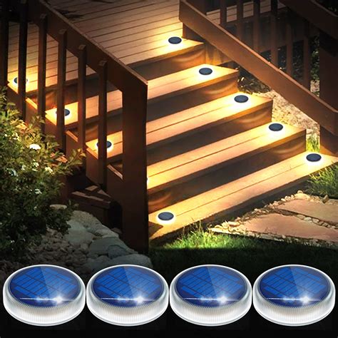 Buy Yilaie Led Solar Deck Lights Round Step Lights With Waterproof