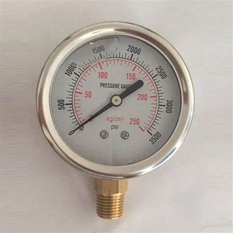 Hydraulic Pressure Gauge 0 3500psi 0 5000psi Us Thread In Oil Pressure