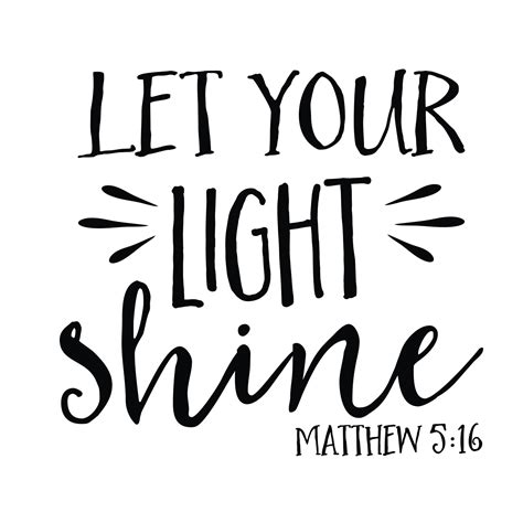 Matthew 5v16 Vinyl Wall Decal 1 Let Your Light Shine You Will Find Refuge