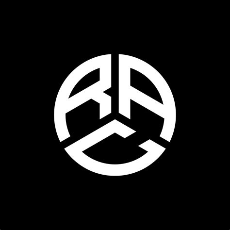 Rac Letter Logo Design On Black Background Rac Creative Initials