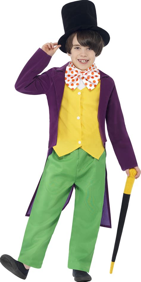 Roald Dahl Kids Willy Wonka Book Day Character Costume All Boys