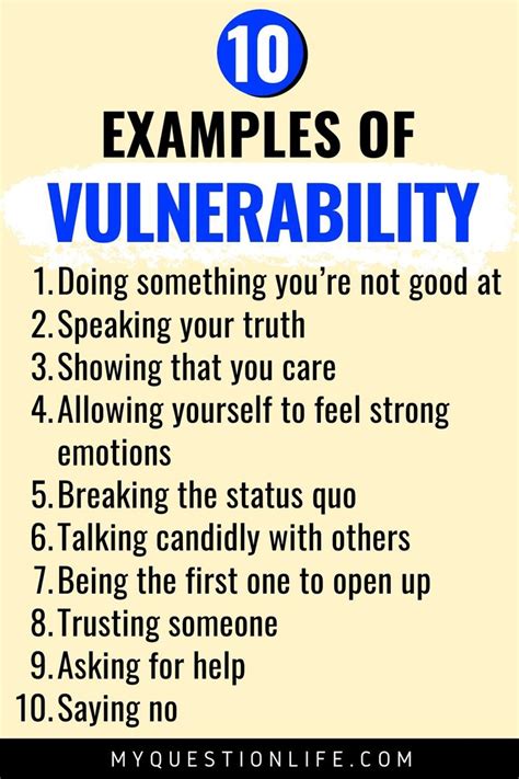 Examples Of Vulnerability Personal Development Vulnerability