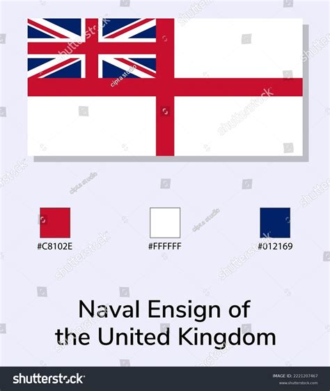 Vector Illustration Naval Ensign United Kingdom Stock Vector Royalty