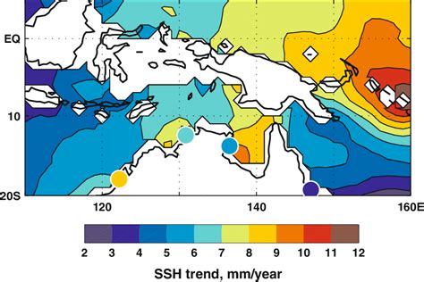 Sea Level Trends In The Region Estimated From Satellite Altimeter Data