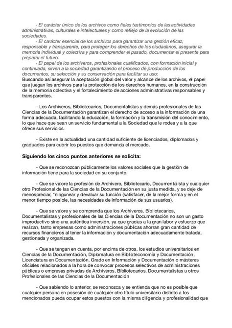 Carta Abierta De Alumnos Y Exalumnos Del Grado En Información Y Docum