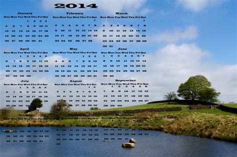 Calendar 2014 Landscape Free Stock Photo Public Domain Pictures