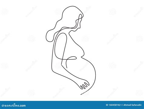 Art Collectibles Digital Prints Line Art Pregnant Woman Digital Download One Line Drawing