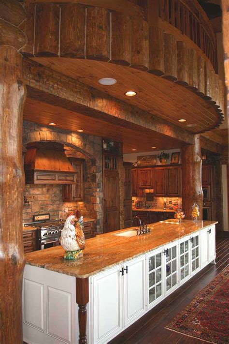 Maybe you would like to learn more about one of these? Log Cabin Kitchens Bar Log Home Kitchens Islands, log home ...