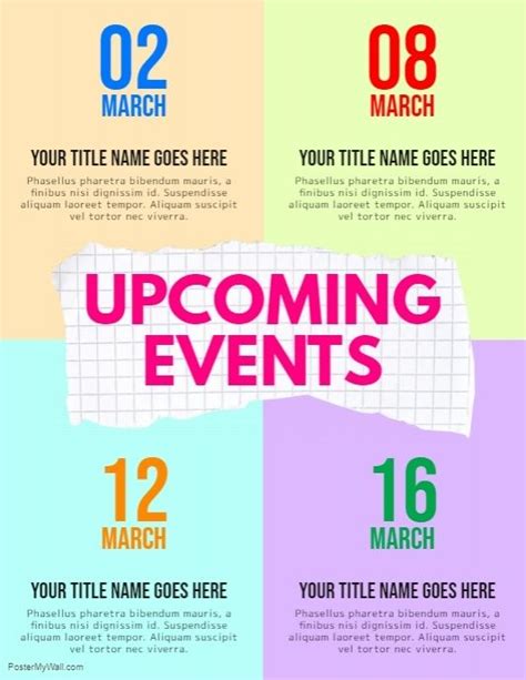 Upcoming Events Flyer Event Flyer Templates