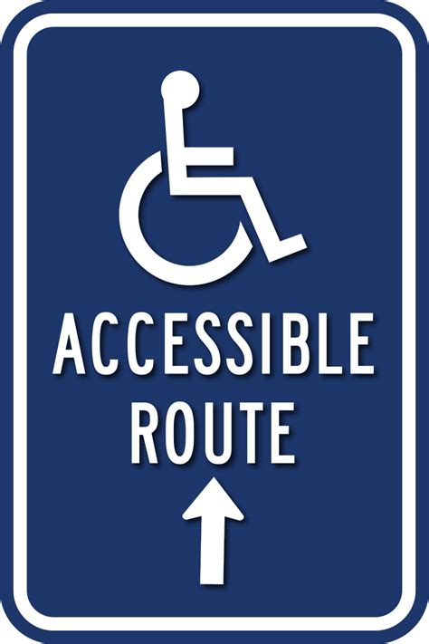 Ada Wheelchair Accessible Route Direction Signs Ada Sign Depot