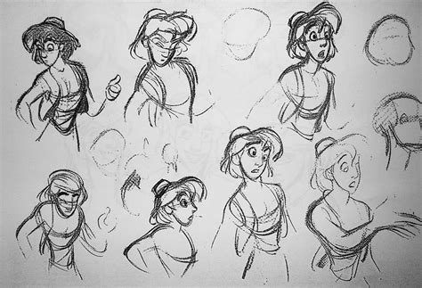 Living Lines Library Aladdin 1992 Character Design Concepts