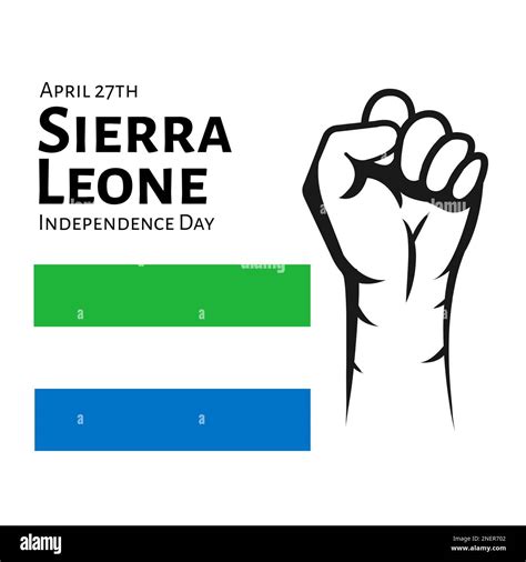 Composition Of April 27 Sierra Leone Independence Day Text With Hand