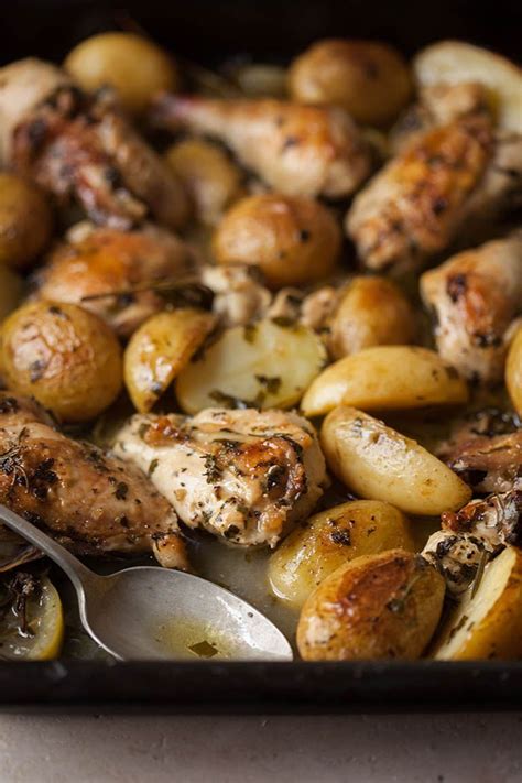 Roast Chicken In White Wine Herbs And Garlic Recipe Drizzle And Dip
