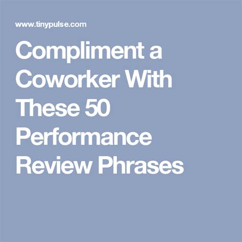 Compliment A Coworker With These 50 Performance Review Phrases Good