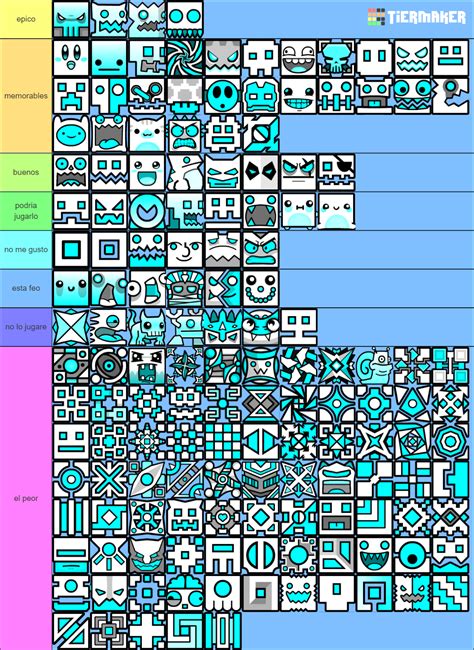 Geometry Dash Cube Icons Tier List Community Rankings TierMaker