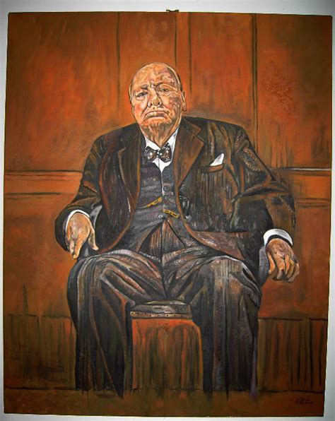 80th Birthday Churchill Portrait Sutherland Winston Churchill Faced An Awkward Moment In 1954