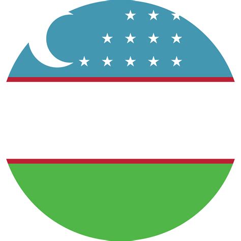 Circle Flag Of Uzbekistan 11571337 Png