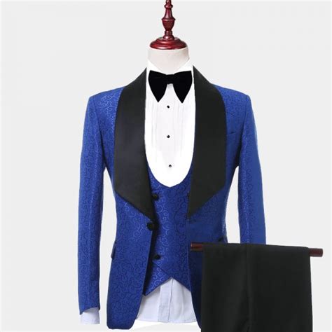 blue floral tuxedo jacket with black trim gentleman s guru