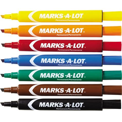 Marks A Lot Large Chisel Tip Permanent Marker Set Pack Of