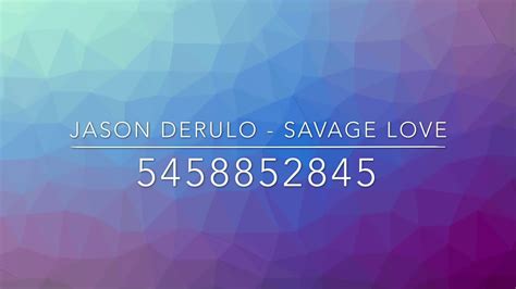 Jason Derulo Savage Love Roblox Id Youtube
